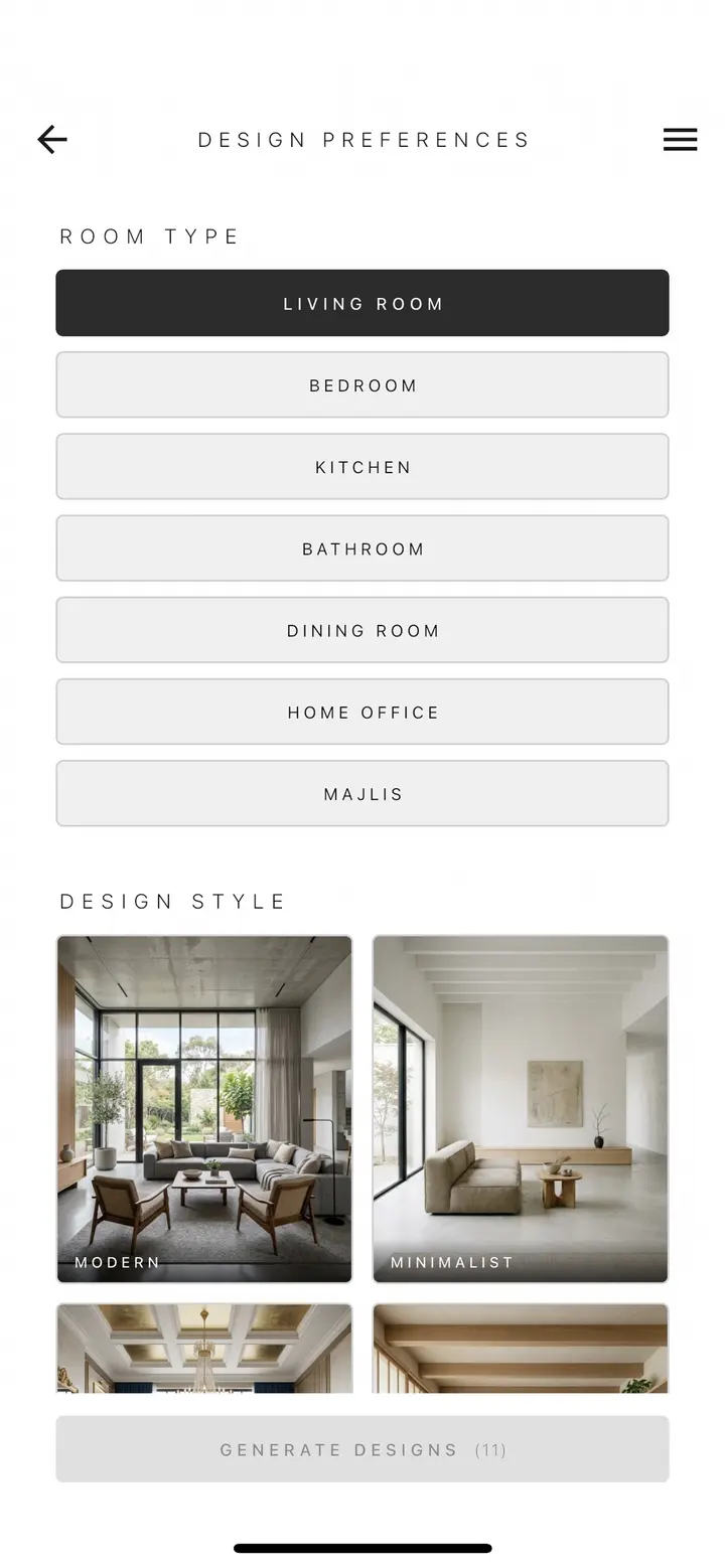 AIIDA — AI Interior Design Assistant screenshot 1